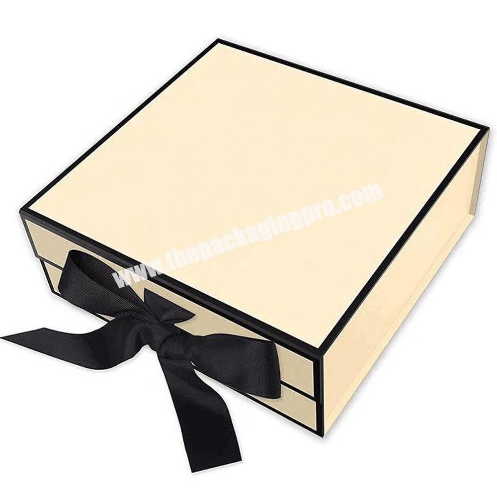luxury human hair accessories ribbon packaging box with ISO
