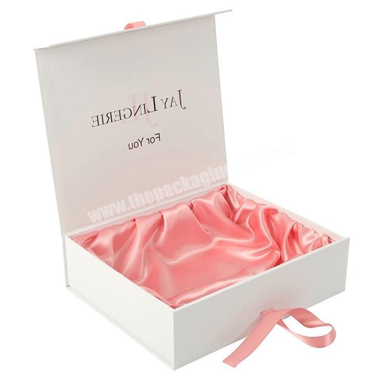 Custom Luxury White Satin Matte Finish Bottom Cloth Storage Jewelry Bag Gift Box