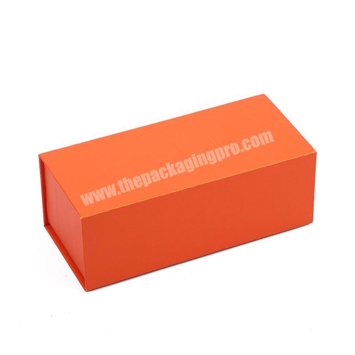 Custom Orange Flip Top Paper  Box for Gift