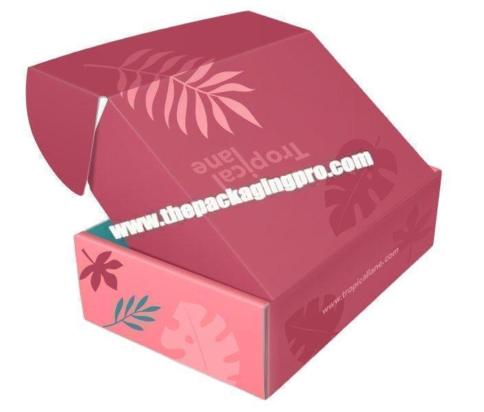 personalize Custom Logo Foldable Corrugated Small Carton Clothes Gift Mailer Box Cardboard Packing Boxes for Shipping