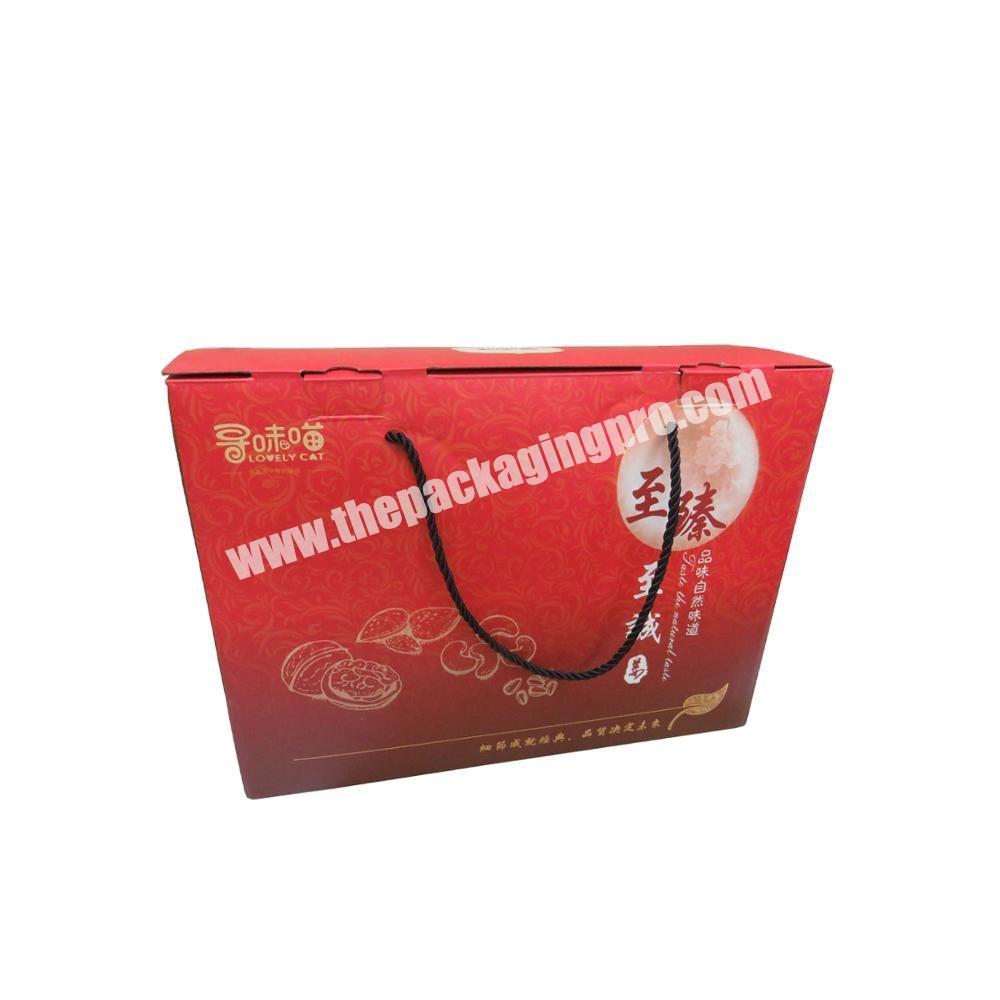 Wholesale Custom Printed Red Carton Corrugated Box For Fruit Packaging E Commerce Box