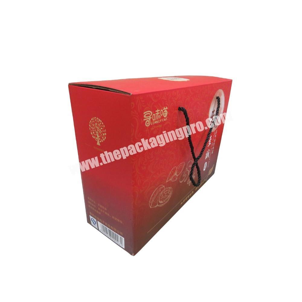 Manufacturer Custom Printed Red Carton Corrugated Box For Fruit Packaging E Commerce Box