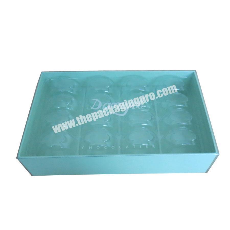 Custom Printing Food Grade Macaron Box With Clear Plastic Lid