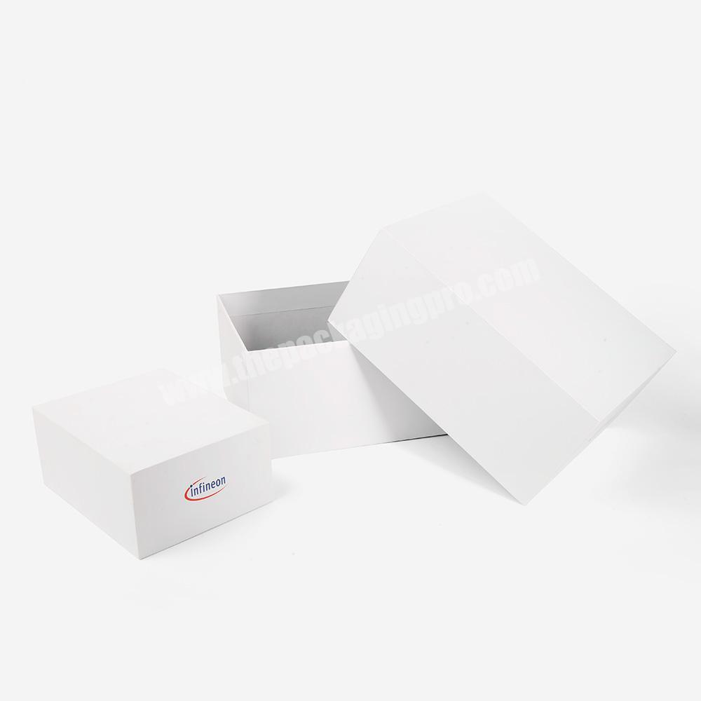 Custom Rigid Earphone Accessory Wireless Headphone Cardboard Base and Lid Gift Paper Packaging Box