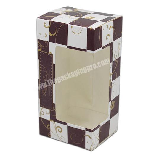 Custom Wedding Party Cake Favor Box Kraft Paper Cake Packaging Paper Box with clear window