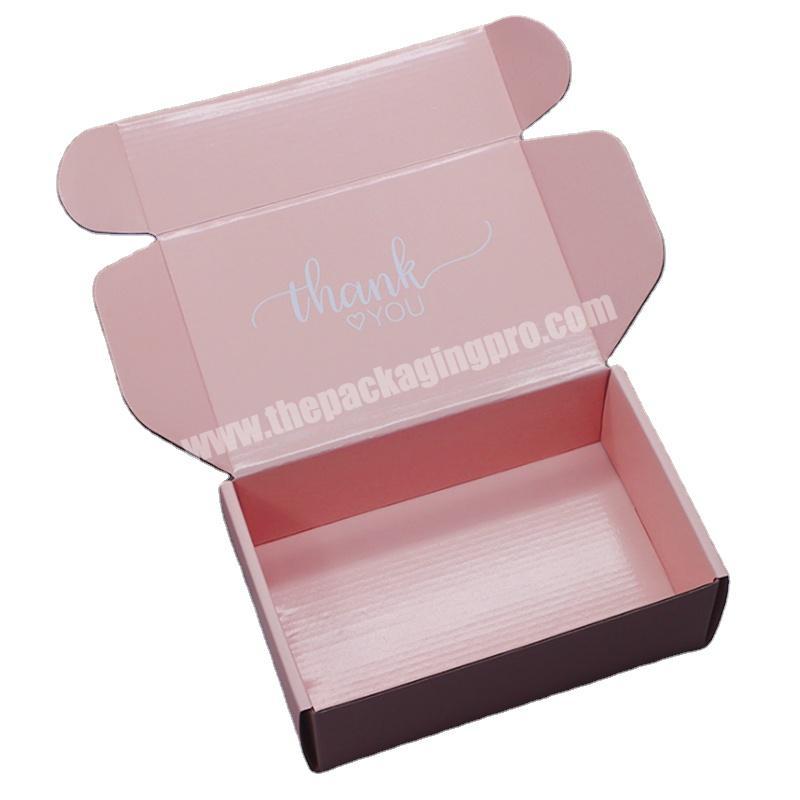 Factory price custom pink high-quality E-flute corrugated mailer box shipping packaging for cosmetic perfume