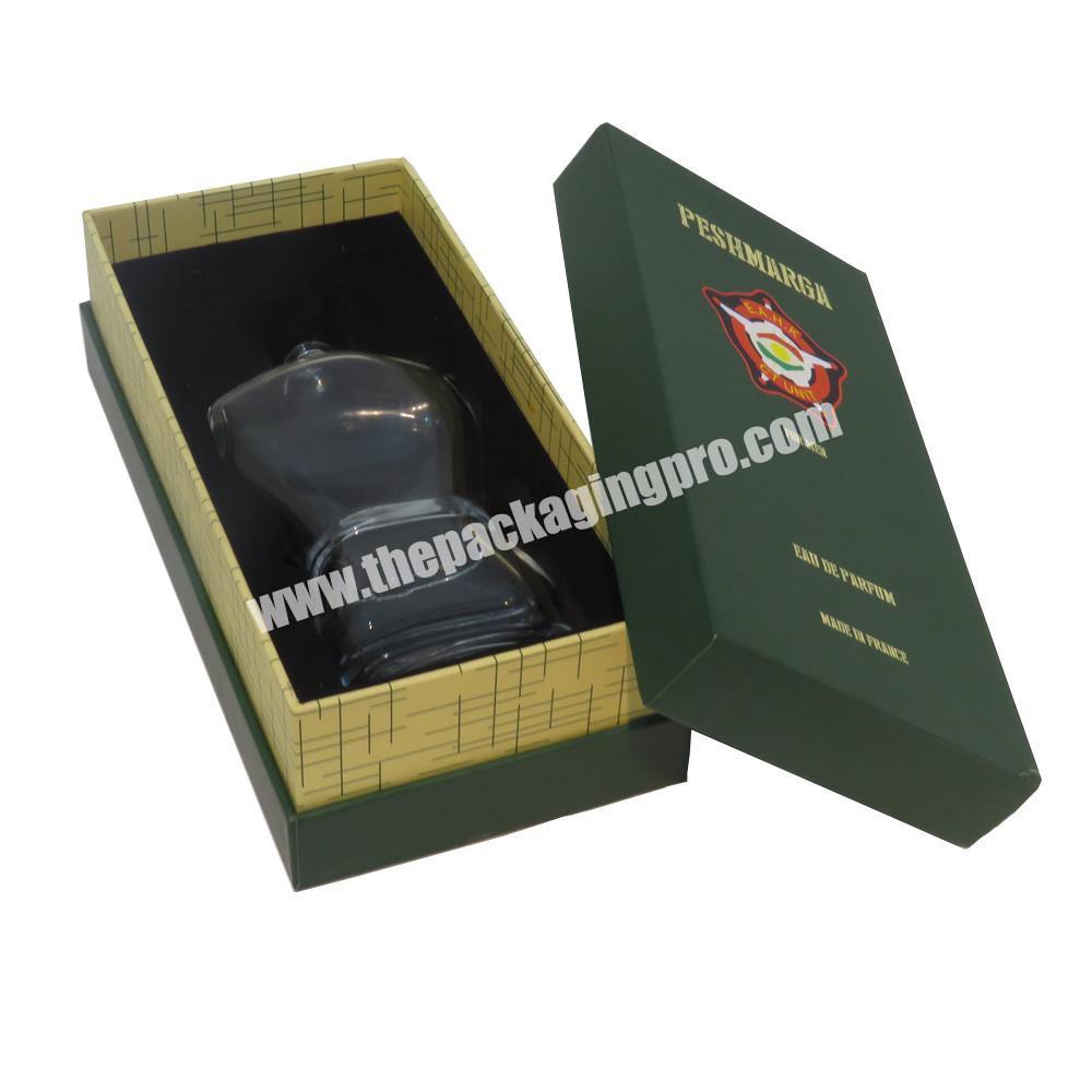 Custom empty cardboard boxes with eva for fragrance perfume bottle packaging gift box
