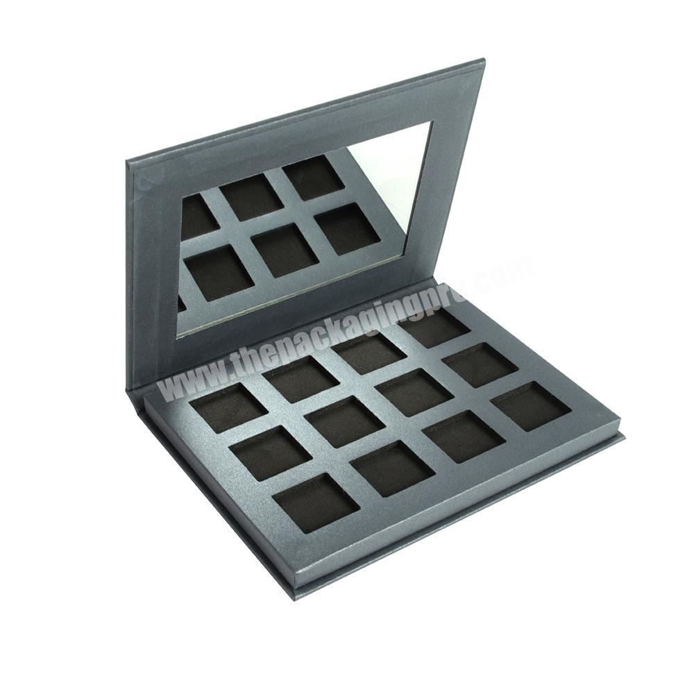 Custom empty magnetic eyeshadow palette empty eyeshadow palette with mirror beauty makeup boxes