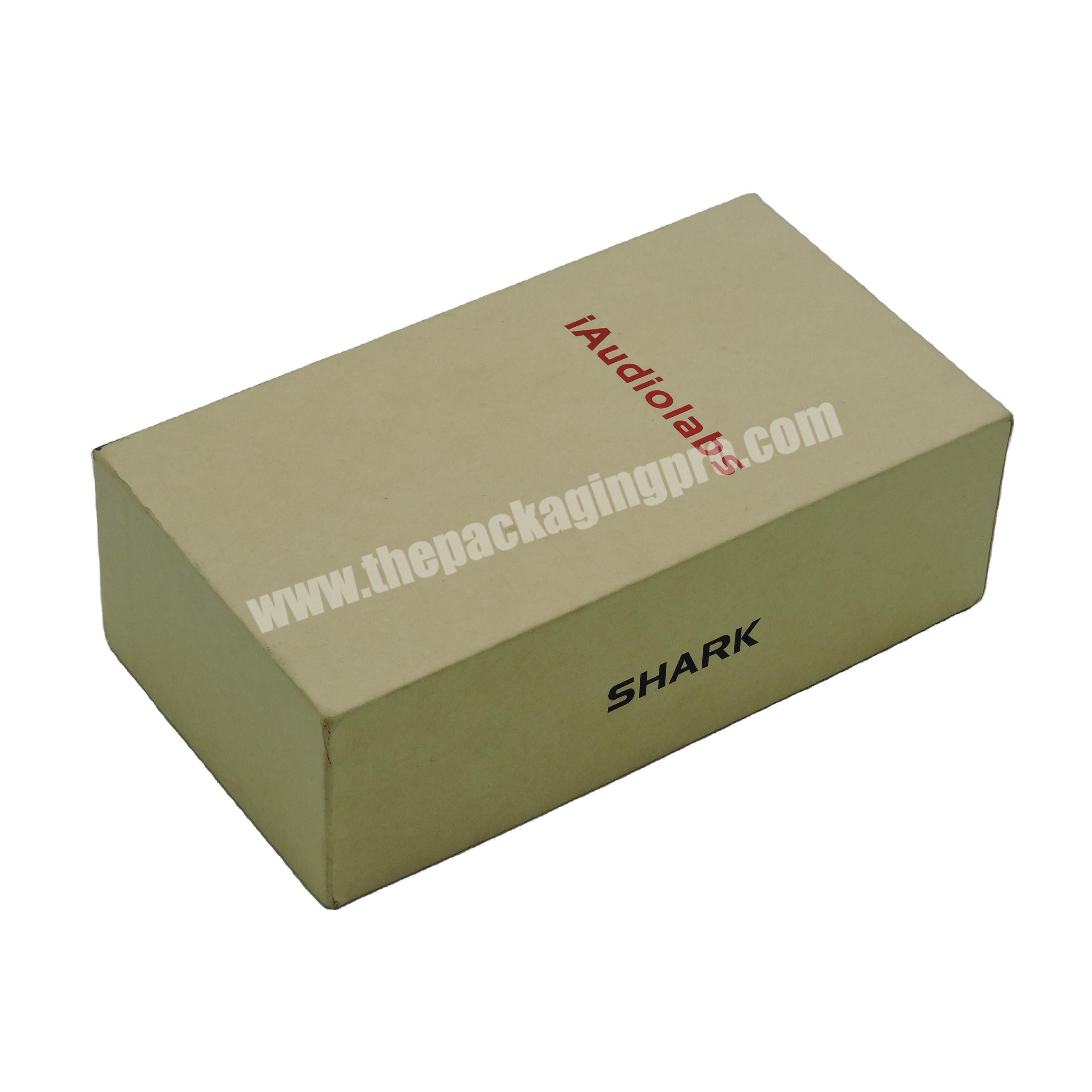 Custom empty rigid box with lid small gift box packaging for speaker cheap 2 pieces kraft paper box