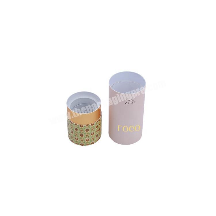 Manufacturer Custom lip balm paper tube rigid cardboard wine tube box rigid cylinder tube cardboard box
