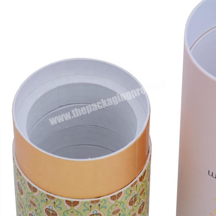 Factory Custom lip balm paper tube rigid cardboard wine tube box rigid cylinder tube cardboard box