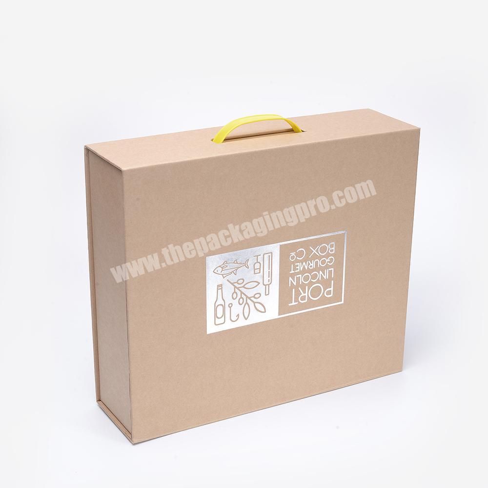 Custom luxury cardboard small packaging paper suitcase gift boxes with handle