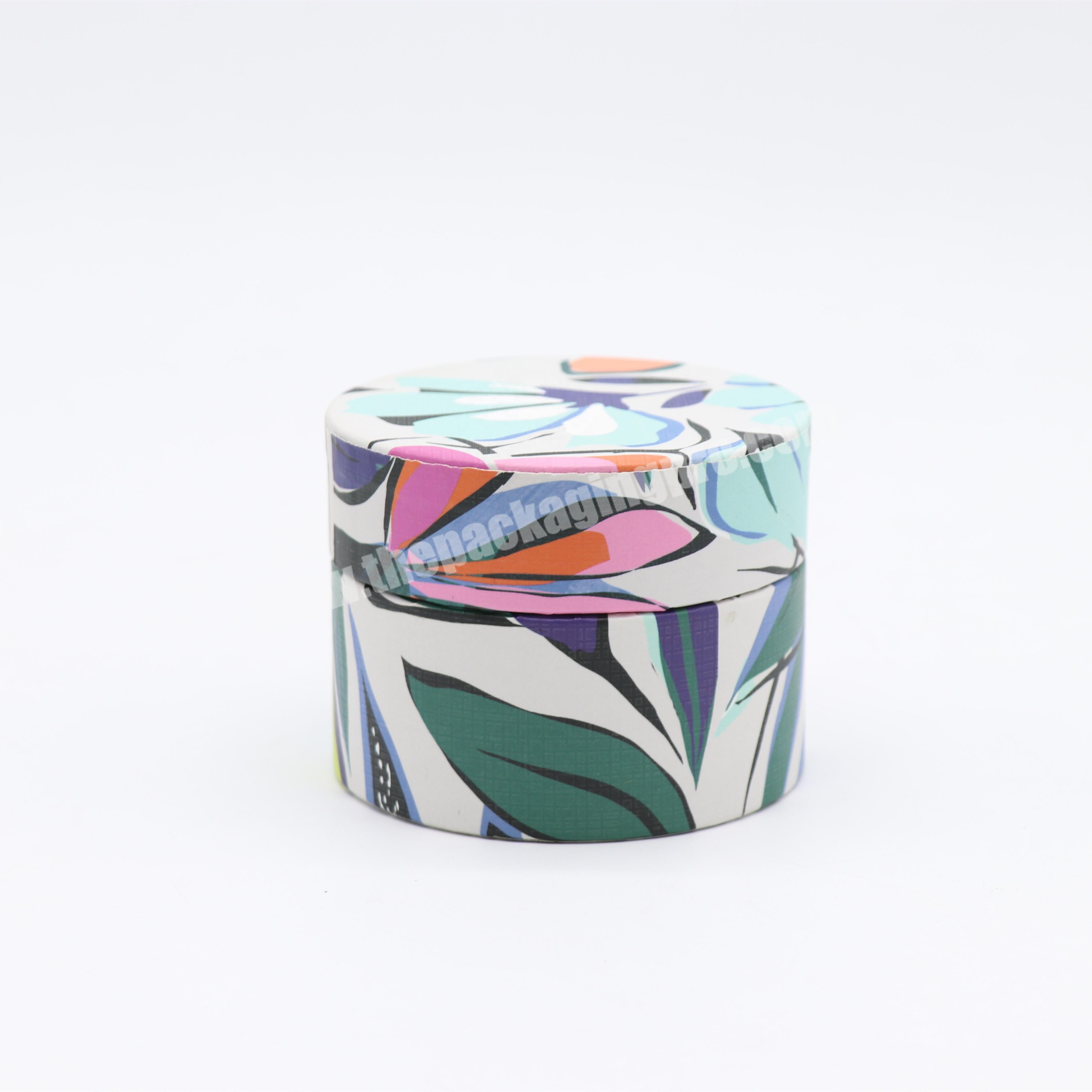 Custom luxury rigid paper cardboard tube cylinder watch jewelry  candle gift box cylinder packaging box