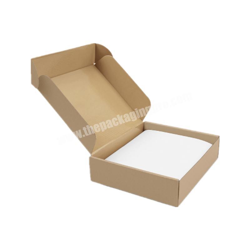 personalize Custom printed high quality corrugated mailer box scarf packaging shipping box brown kraft paper box manufacturer
