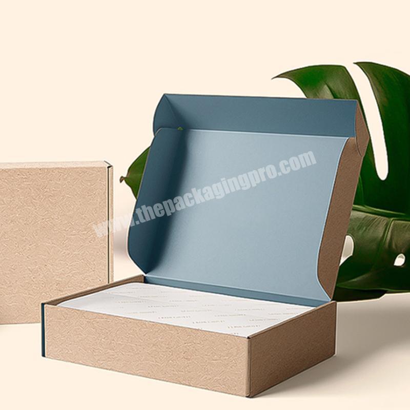 Custom printed high quality corrugated mailer box scarf packaging shipping box brown kraft paper box manufacturer wholesaler