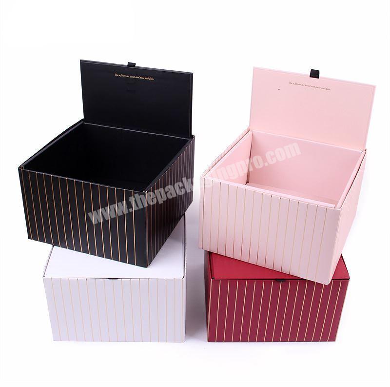 Customized Easy Assembly Floding Square Flower Box in Packaging