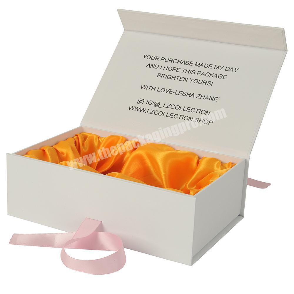 Customized Luxury Ring Boxes Jewellery Wedding Packaging Wig Paper Box With Ribbon