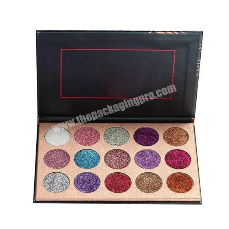 Customized fashion design printed paper products eye shadow box multi-color cosmetic eyebrow powder box