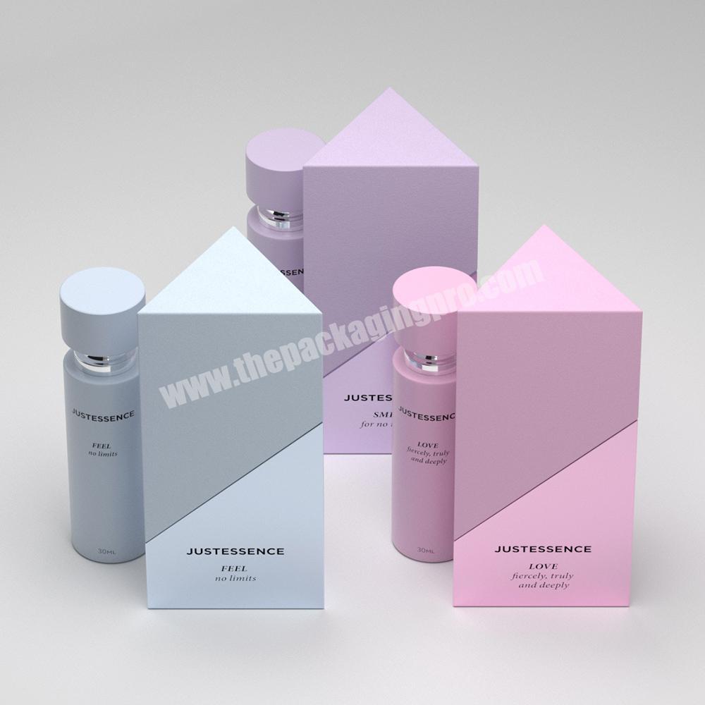 Customized pink perfume clamshell box packaging gift box factory