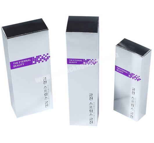 Customized printed Silver  Paper for cosmetic packaging box