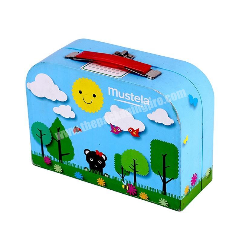 Cute design cardboard children mini paper suitcase