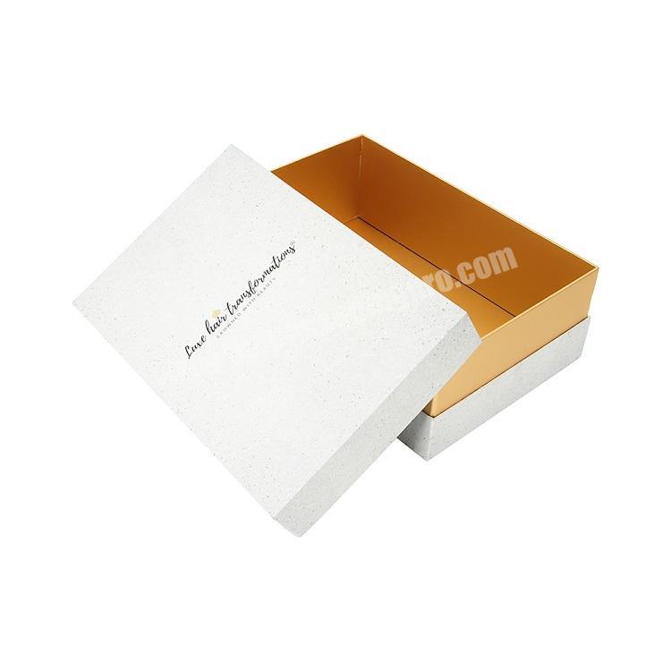 Design Ideas White Rectangle Rigid Packaging Paper Gift Box With Satin Lined Apparel Or Shoes Gift Paper Packaging Custom Logo