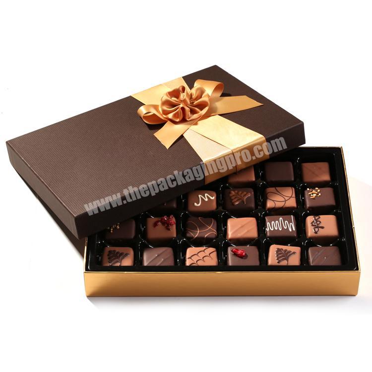 Elegant design square round paper cardboard Christmas gift chocolate box with lid exquisite chocolate packaging box