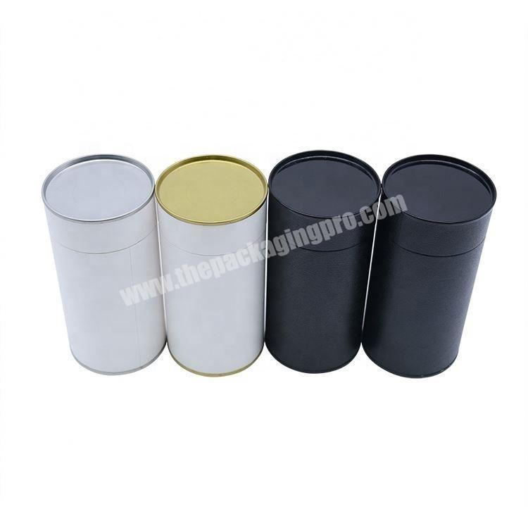 Manufacturer Factory Direct Supply Custom Small Tube Packaging Elegant Gift White Black Color Round Paper Box With Lid
