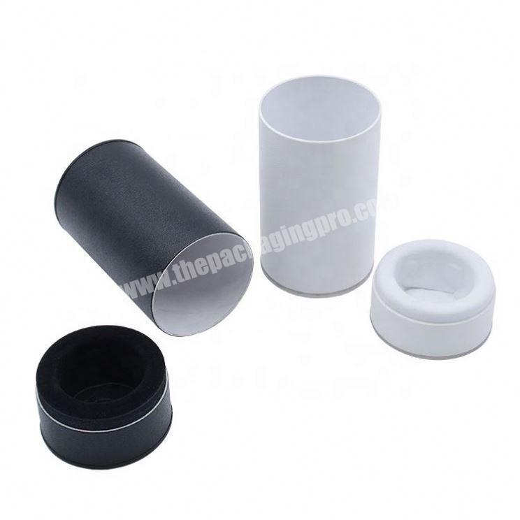 Supplier Factory Direct Supply Custom Small Tube Packaging Elegant Gift White Black Color Round Paper Box With Lid