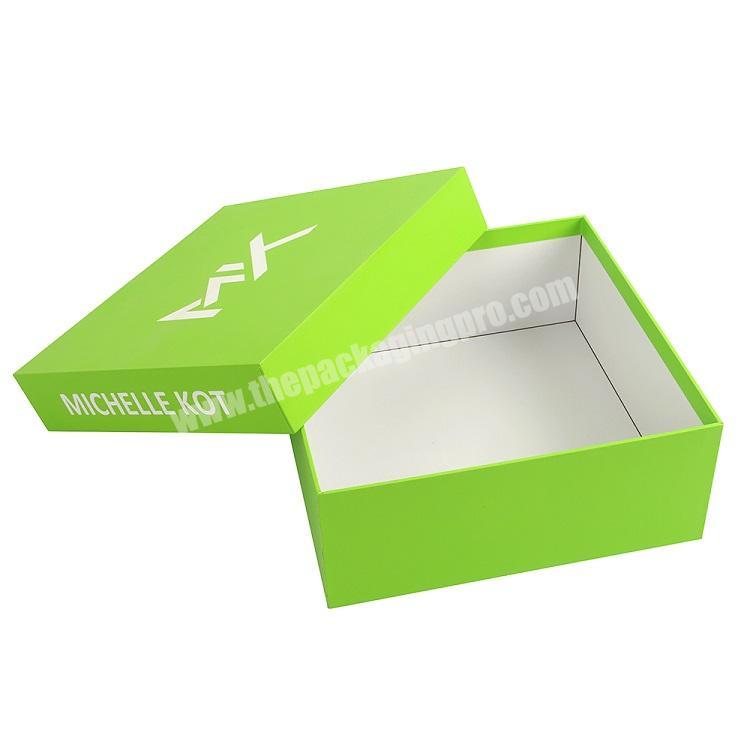 Factory Wholesale Custom Logo Printing Green Color Shoes Packaging Paper Box