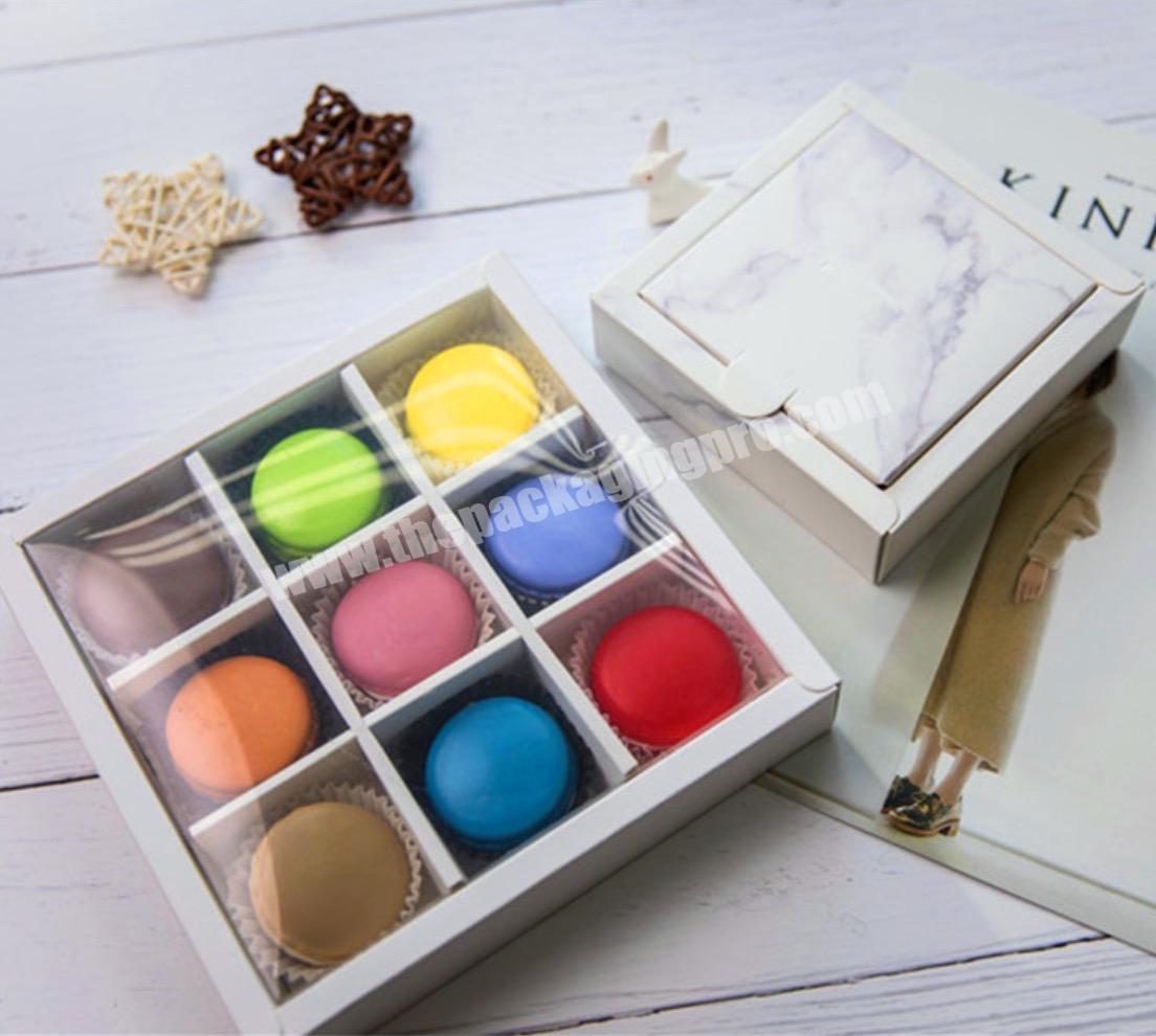 Foldable Art Paper 6 Macarons For Kid Souvenir Fancy Wedding Favors Candy Boxes Chocolate Advent Calendar Packaging Box