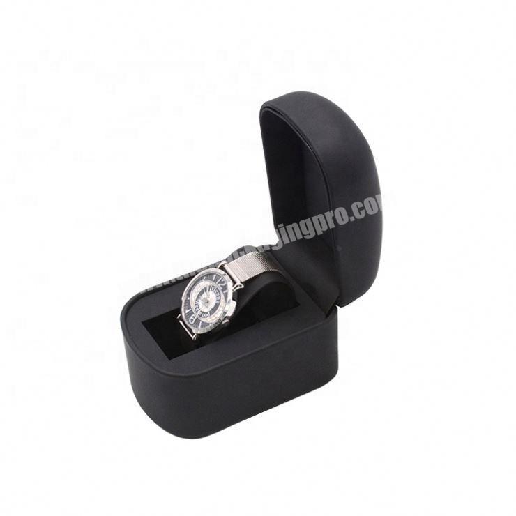 Full Black Luxury single  cheap watch box Display pu Watch Box watch strap packaging box