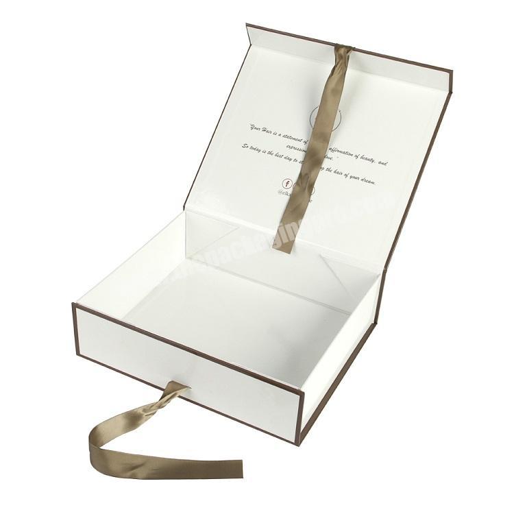 Good Quality Customized Size Cardboard Foldable Gift Paper Box With Ribbon