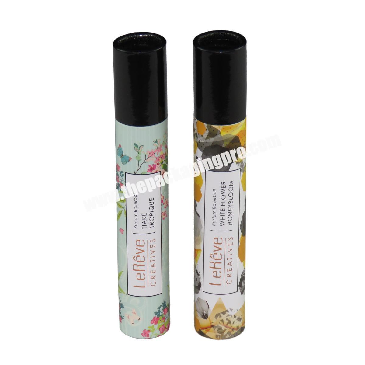 Mini perfume fragrance oil deodorant cosmetic packaging box custom essential oil cardboard container