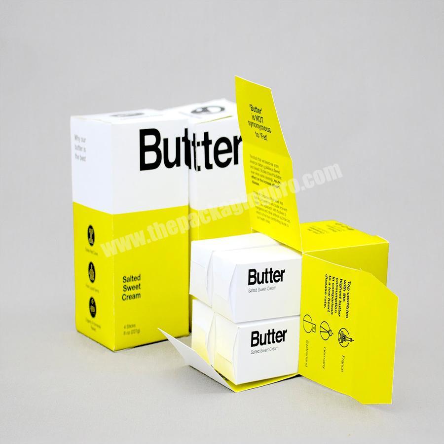 High Quality CMYK Offset printing Custom Cream Butter Packaging Boxes