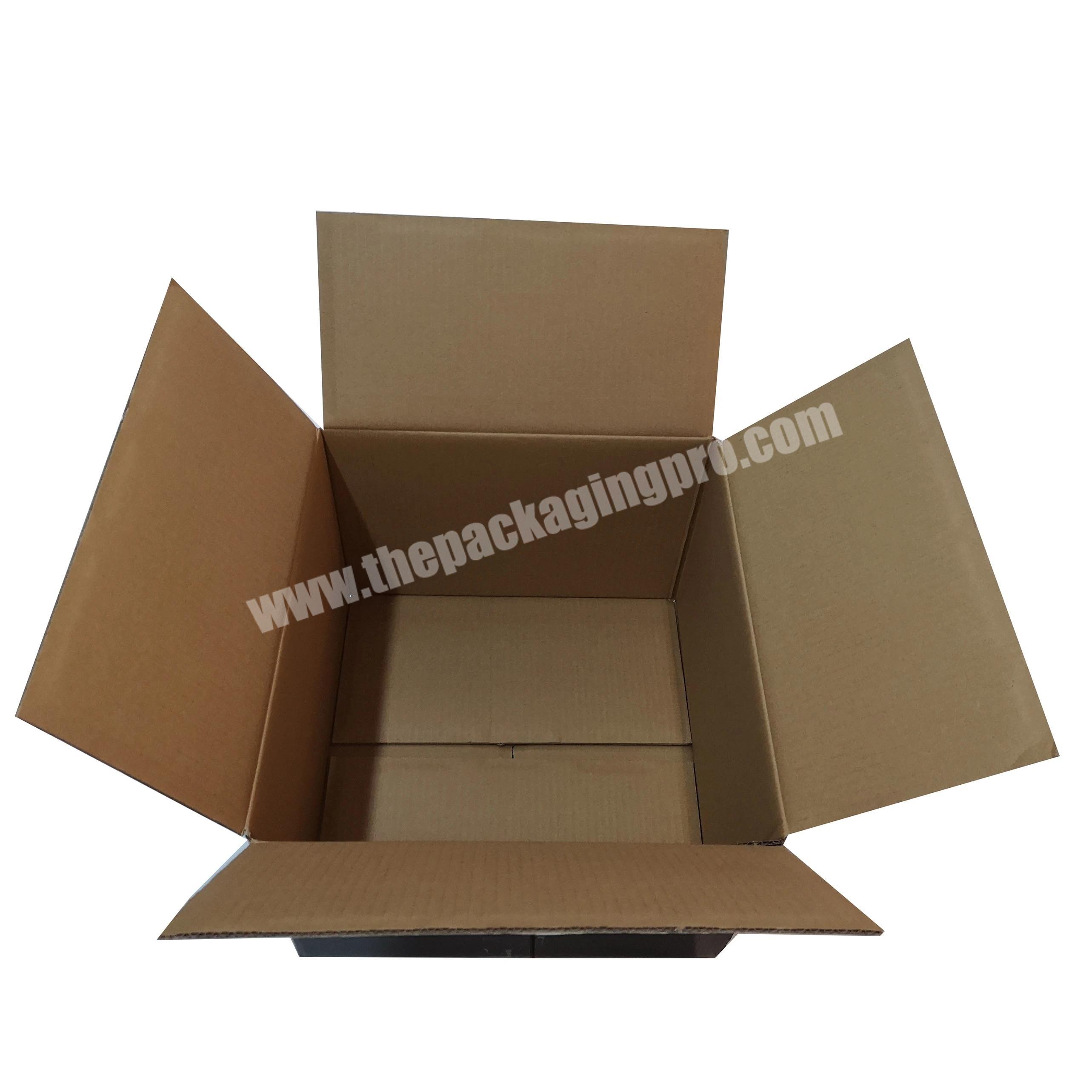 Factory High Quality Printed Package Custom Corrugated Paper Cardboard Shipping Black Packing Box