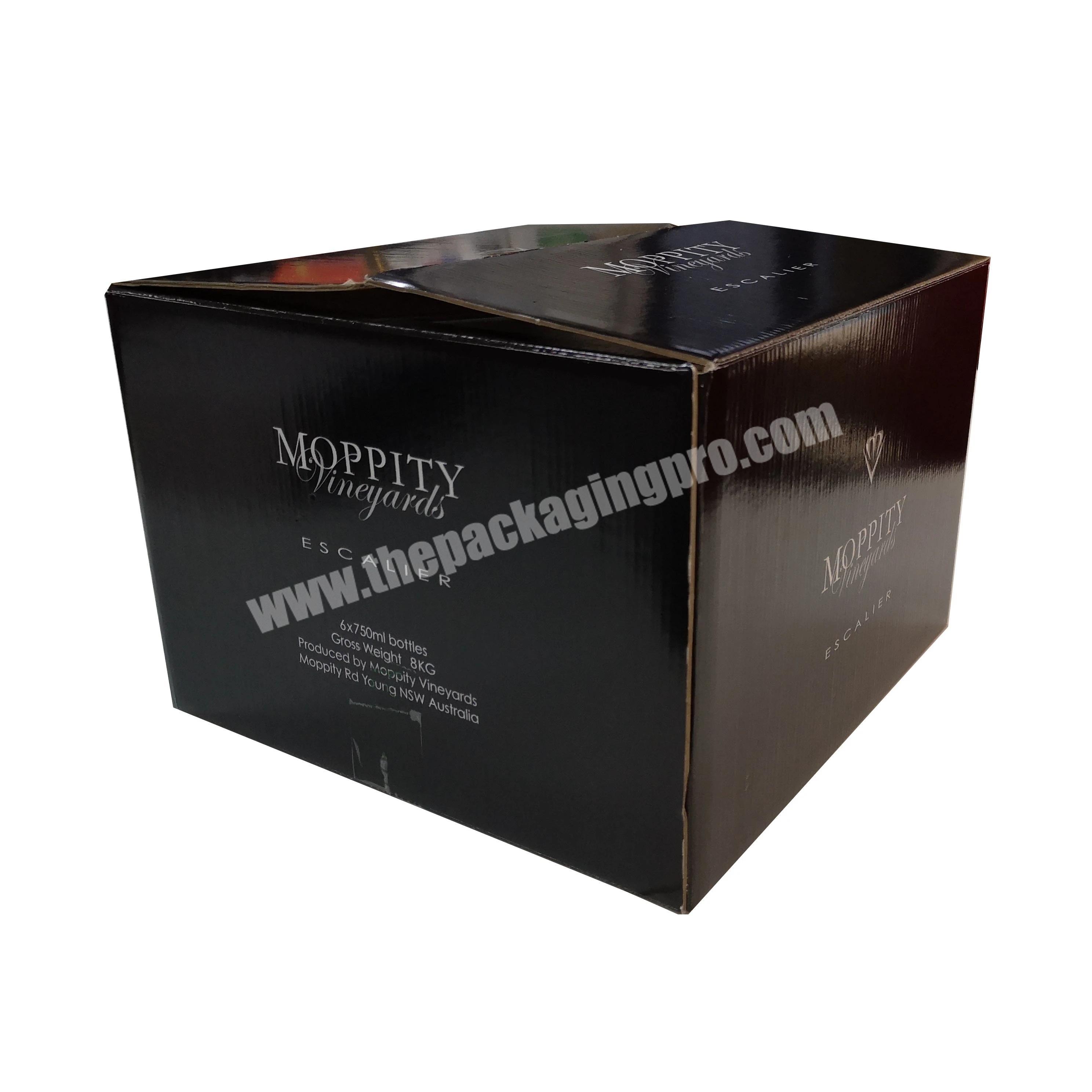 Supplier High Quality Printed Package Custom Corrugated Paper Cardboard Shipping Black Packing Box