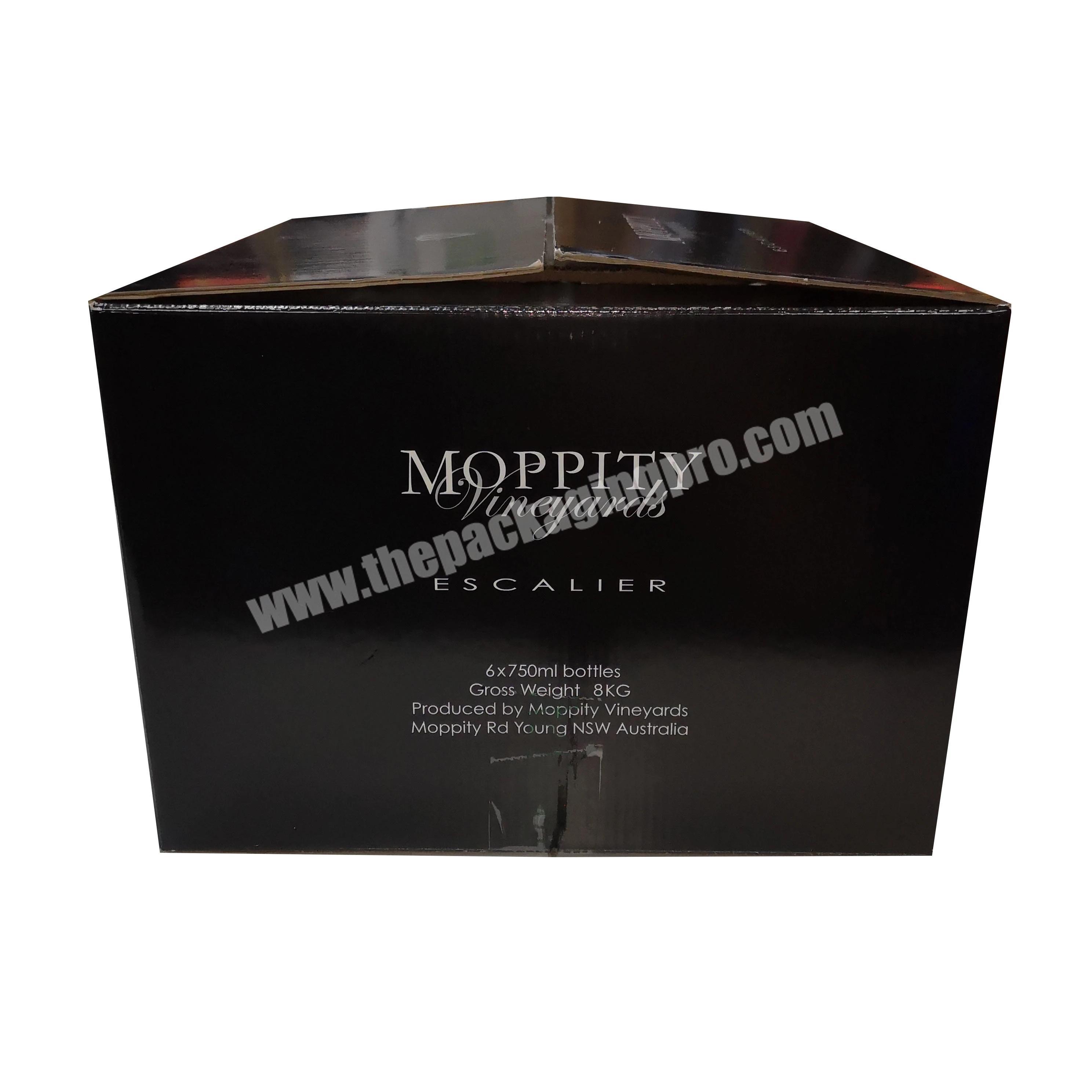Shop High Quality Printed Package Custom Corrugated Paper Cardboard Shipping Black Packing Box