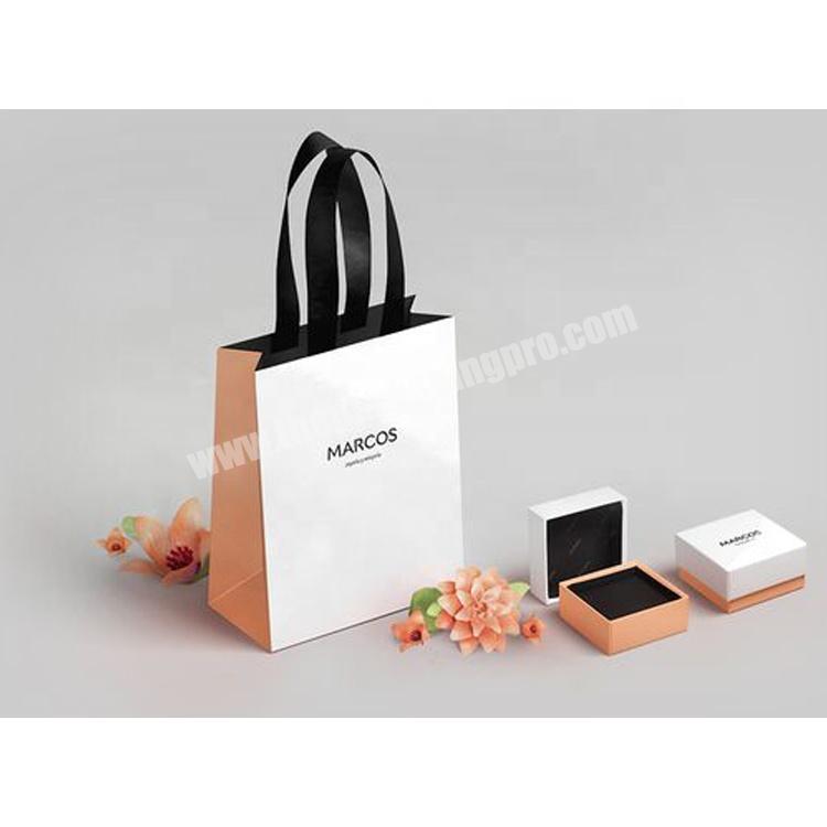 High quality biodegradable retail packaging fancy custom print gift bag fashion paper shopping bag custom paper bag with handle