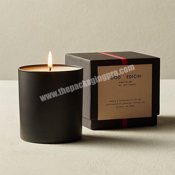 High quality custom Logo Printed 3 box candle Luxury Rigid Cardboard candle boxes gift packaging candle box