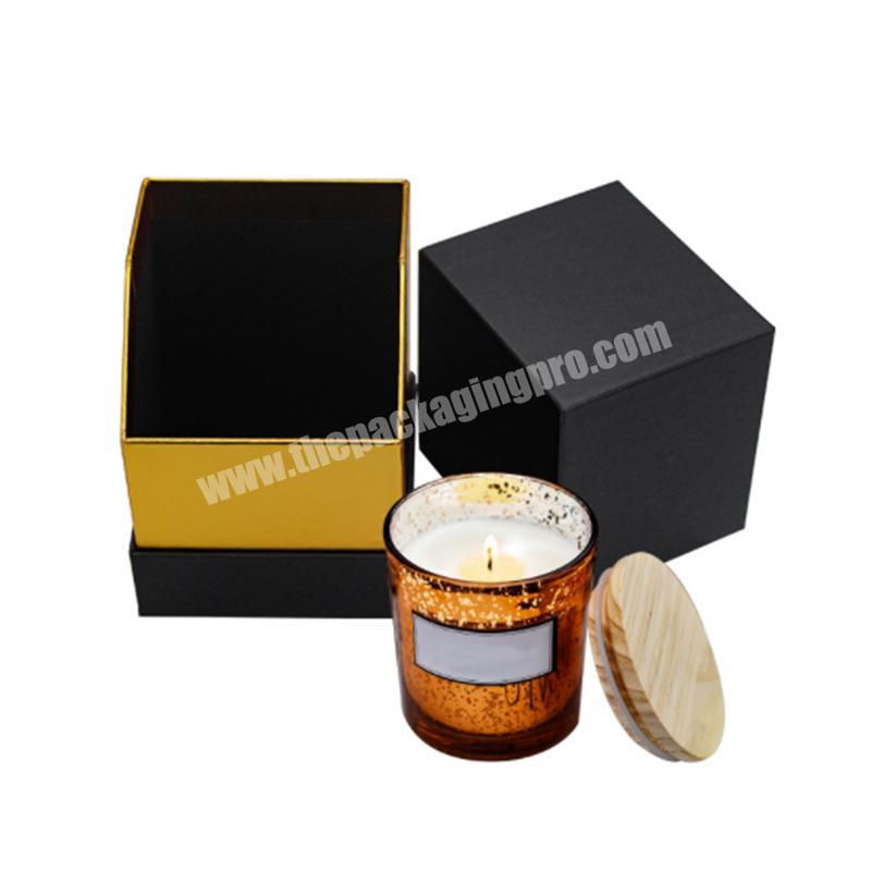 High-quality custom luxury black scented candle box reed diffuser packaging boxes candle jars packing case design