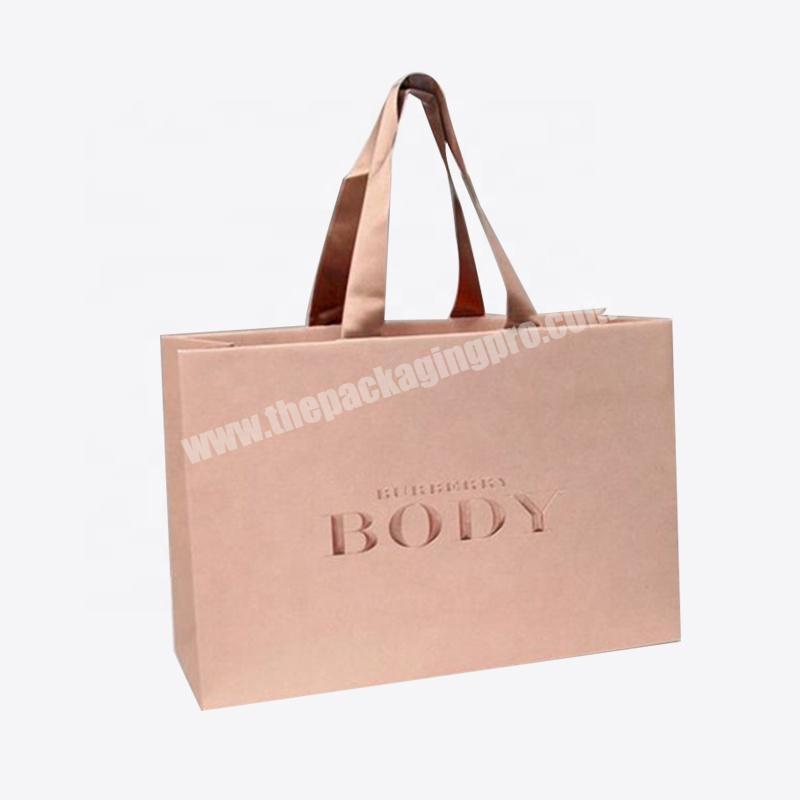 High quality luxury eco friendly custom logo printed folding jewelry gift bag paper shopping bag craft paper bag with handle
