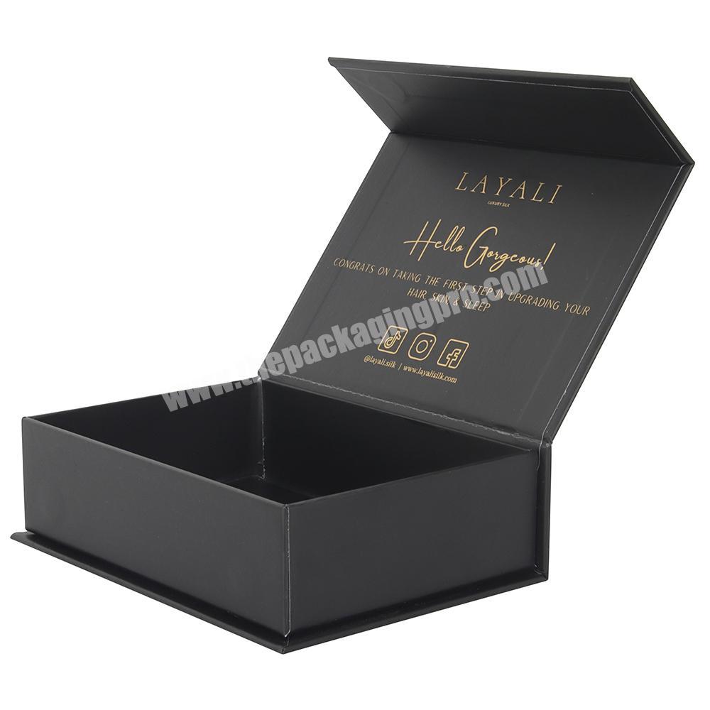 Hot Sale Rectangle Printing Hair Or Clothing Black Products Gift Paper Packaging Gift Box