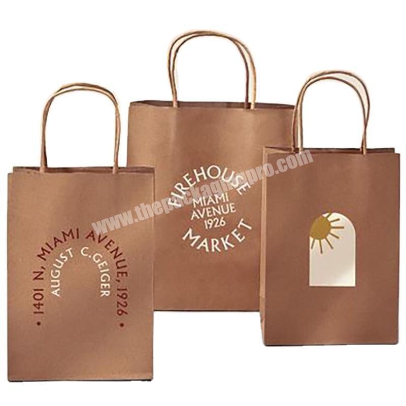 Hot Sale cheaper brown Kraft Paper Bags With Handle