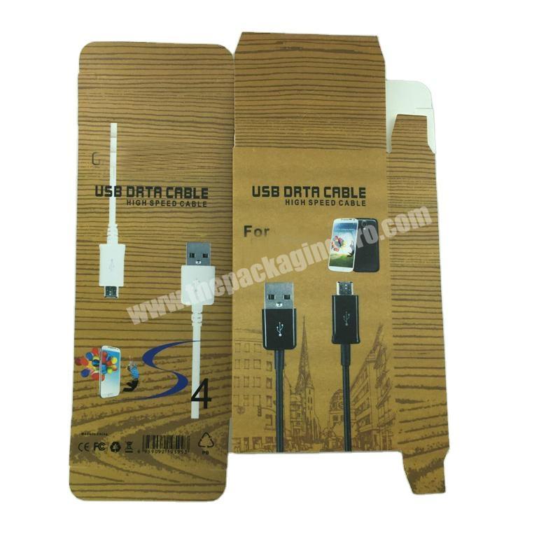 Hot Sales Customized Phone Cellphone USB Charger Cable Paper Packaging Box