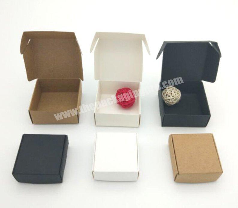 Kraft Paper Box Small Kraft Jewelry Wedding Boxes Mini Square Gift Packing Boxes Wrapping Brownblackwhite