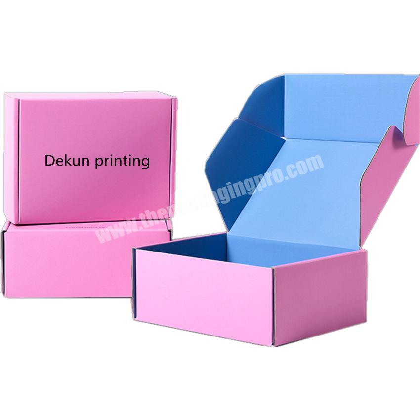 Low price flat Packed shipping mailer box customized design wigs package cardboard bundle packaging with free sample