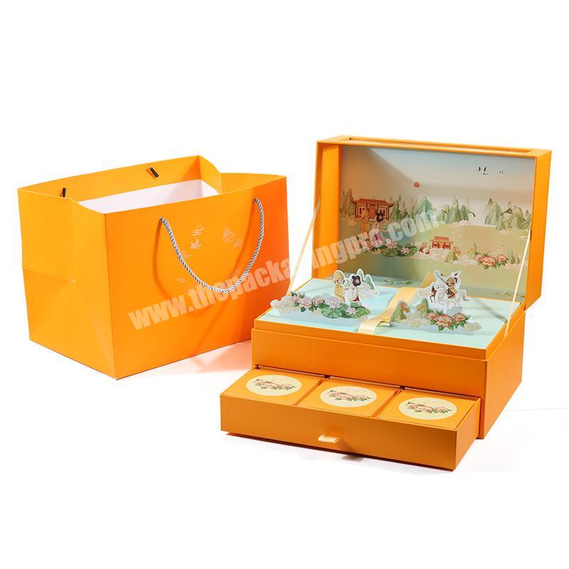 Luxury  Christmas Cosmetics Gift Mailer Box Custom Hand-held Draw-out Type Paper Box