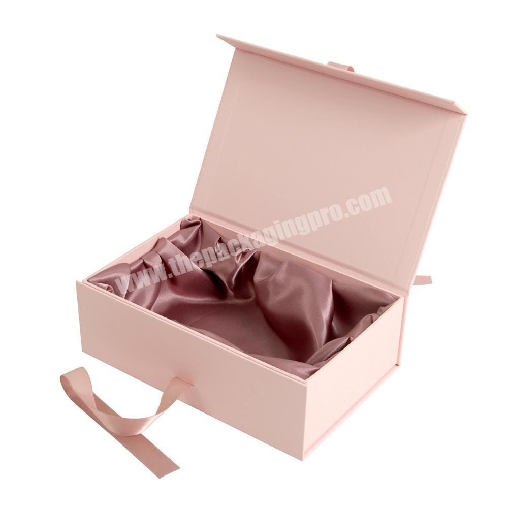 Luxury Cosmetic Logo Pink Women Jewellery Hamper Necklace Paper Gift Packaging Box