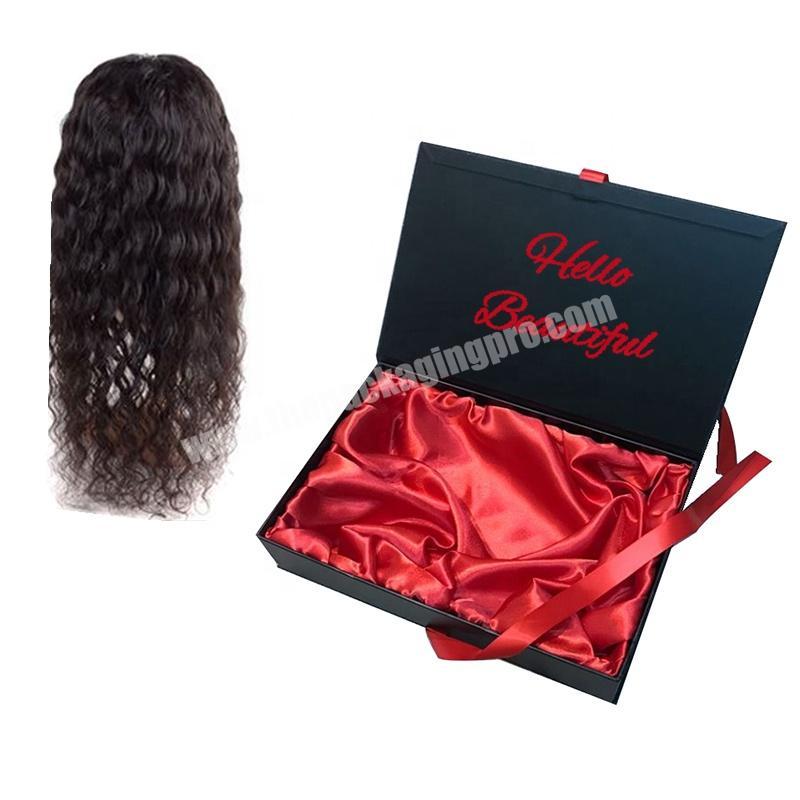 Luxury Custom  Clothing Swimwear lingerie Wigs Packaging cardboard Gift boxes with Ribbon and Satin for Hair perfume